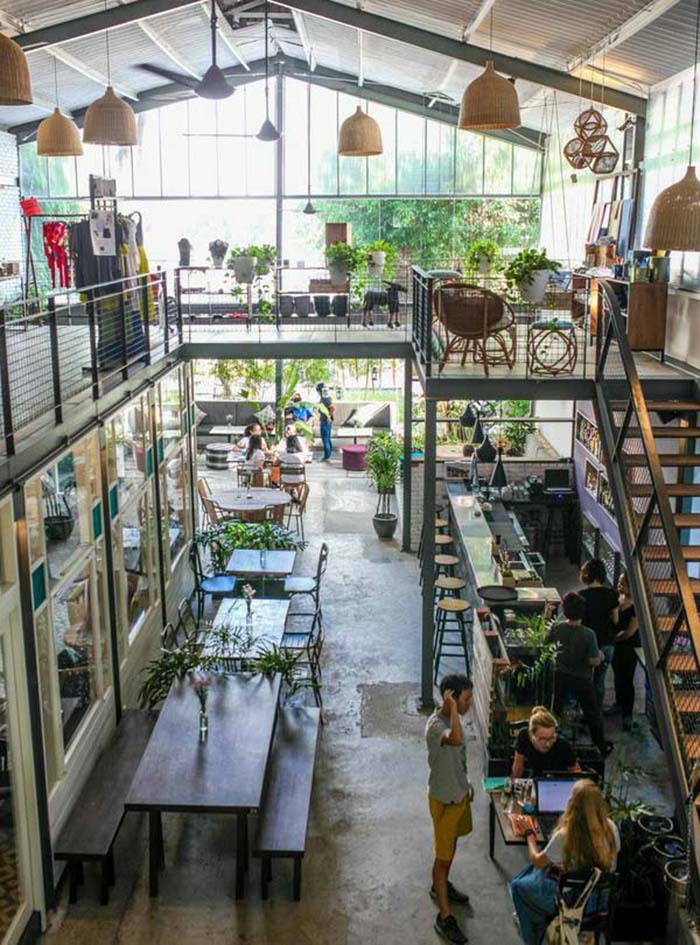 Thiết kế quán cafe thép tiền chế